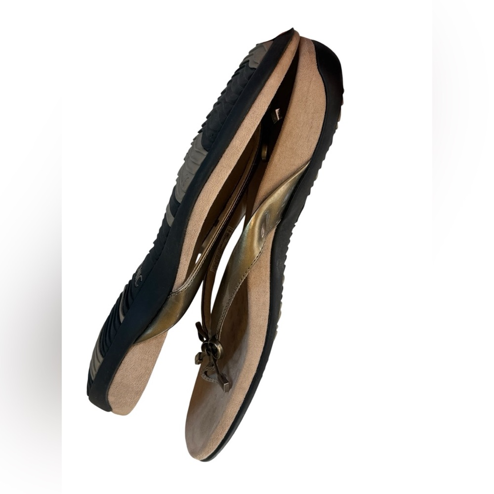 Vionic Bella II Gold Bow Toe Post Thong Flip Flop Sandal Comfort Size 10 - Picture 11 of 13